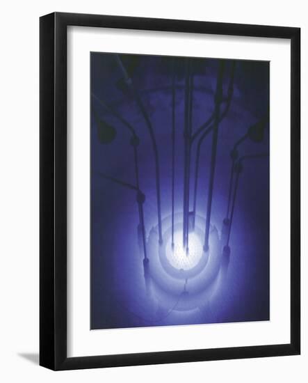 Blue Glow of Nuclear Reactors Core, Ca. 1990-null-Framed Photo