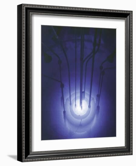 Blue Glow of Nuclear Reactors Core, Ca. 1990-null-Framed Photo