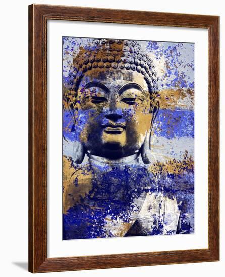 Blue Gold Prayer-Milli Villa-Framed Art Print