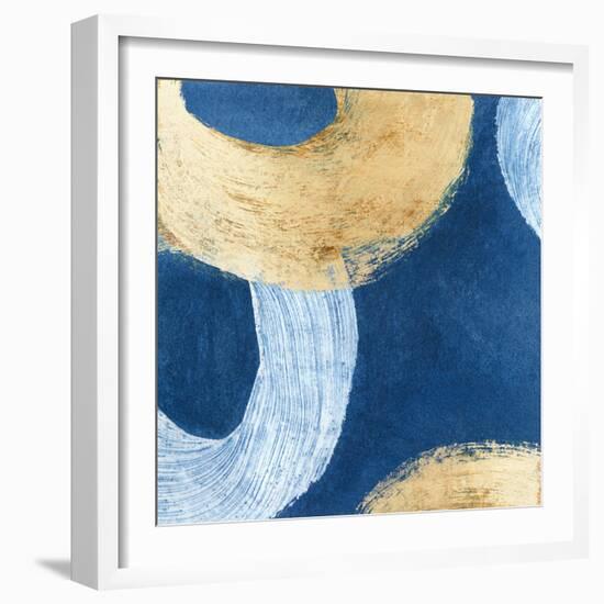 Blue & Gold Revolution I-Megan Meagher-Framed Art Print
