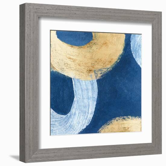 Blue & Gold Revolution I-Megan Meagher-Framed Art Print