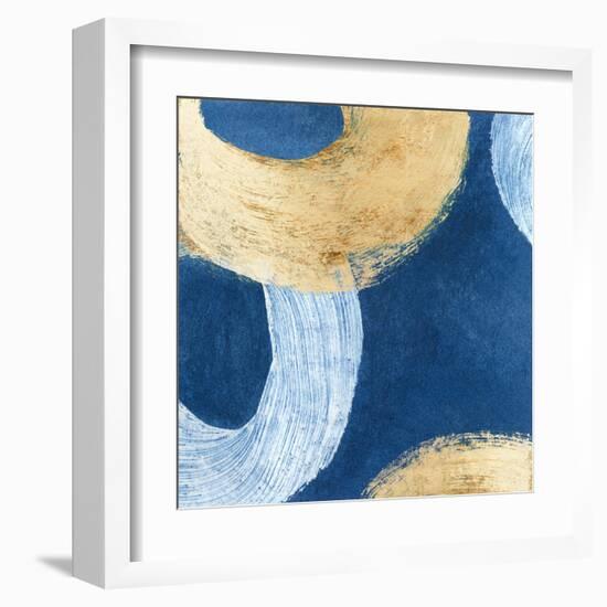 Blue & Gold Revolution I-Megan Meagher-Framed Art Print