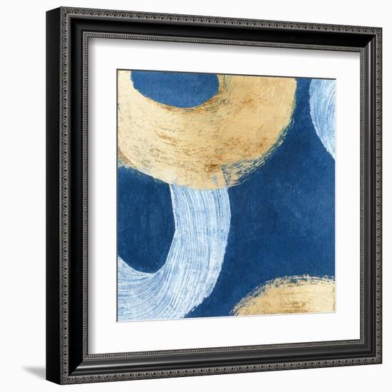 Blue & Gold Revolution I-Megan Meagher-Framed Art Print