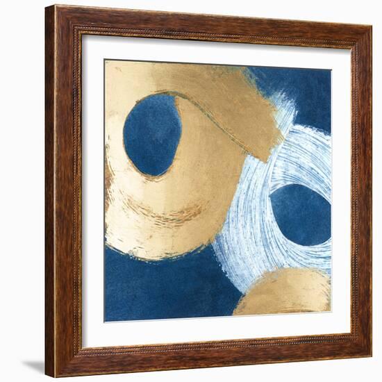 Blue & Gold Revolution II-Megan Meagher-Framed Art Print