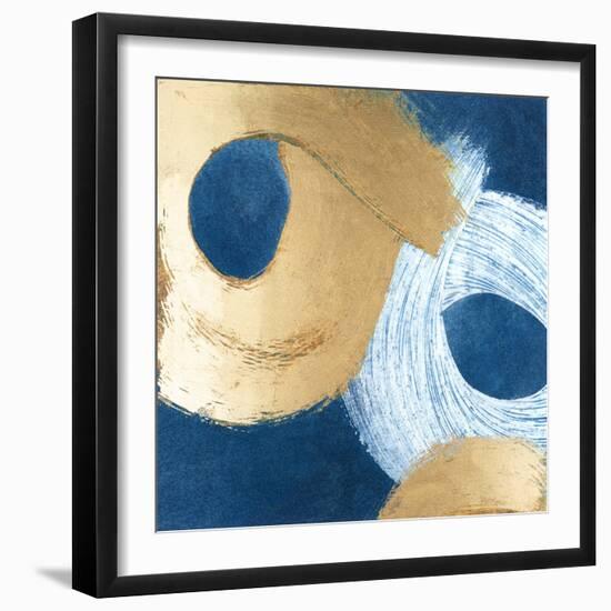 Blue & Gold Revolution II-Megan Meagher-Framed Art Print