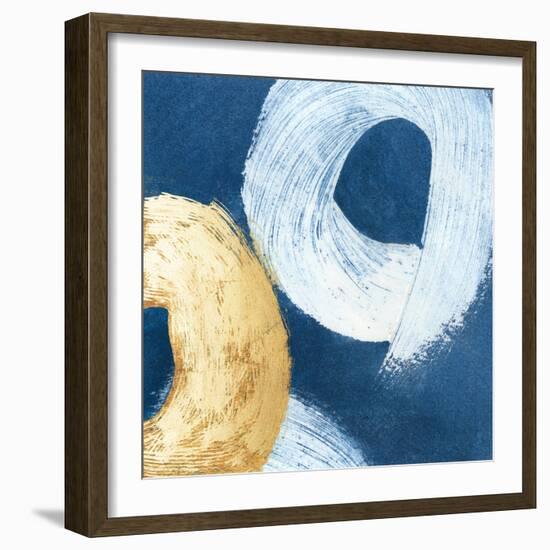 Blue & Gold Revolution III-Megan Meagher-Framed Art Print