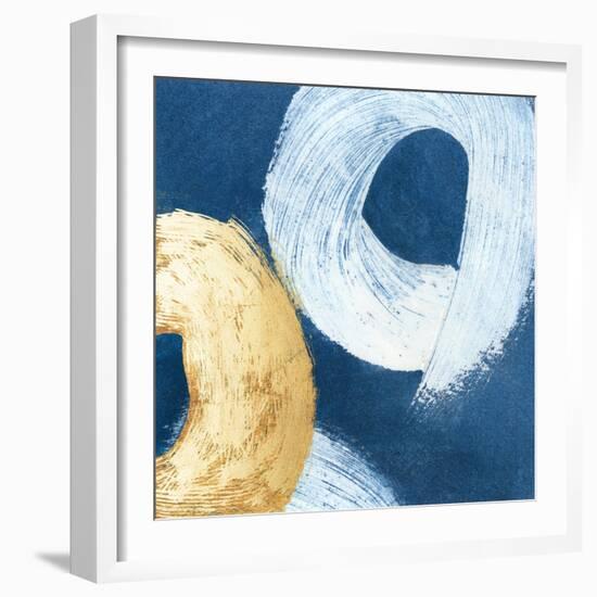 Blue & Gold Revolution III-Megan Meagher-Framed Art Print