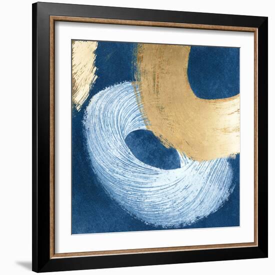 Blue & Gold Revolution IV-Megan Meagher-Framed Art Print