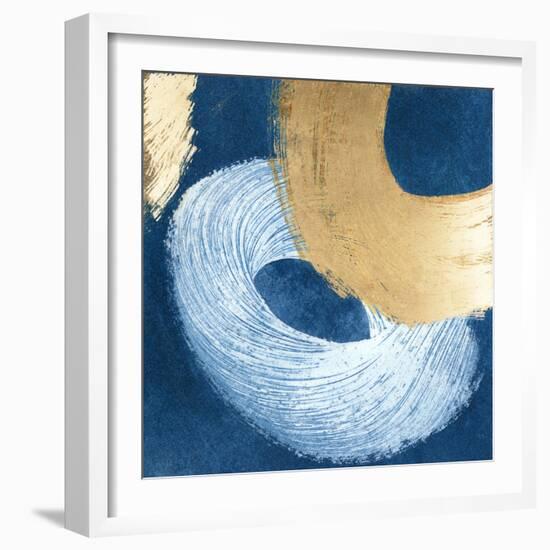 Blue & Gold Revolution IV-Megan Meagher-Framed Art Print