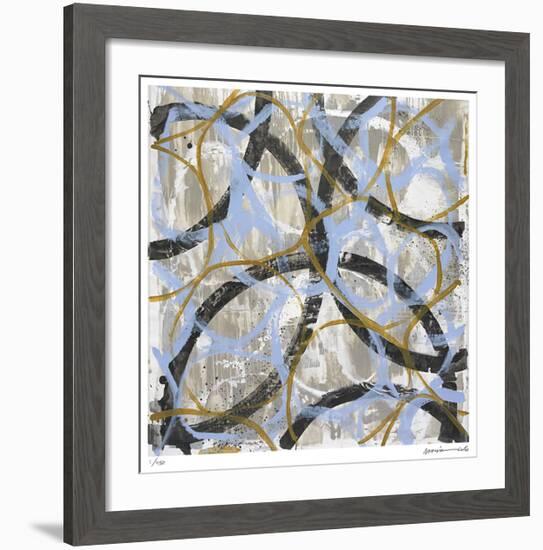 Blue Gold-Maria Lobo-Framed Giclee Print