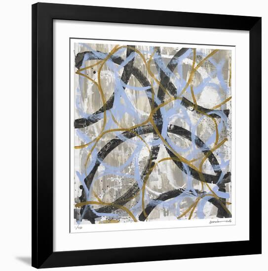 Blue Gold-Maria Lobo-Framed Giclee Print