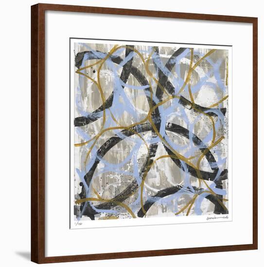 Blue Gold-Maria Lobo-Framed Giclee Print