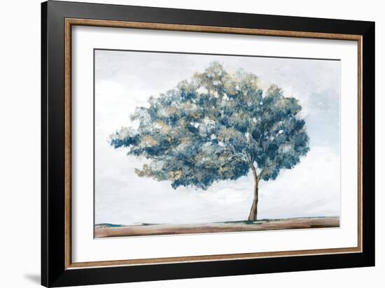 Blue Golden Tree-Ian C-Framed Art Print