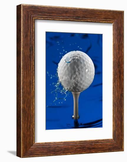 Blue Golf Ball Splash-Steve Gadomski-Framed Photographic Print