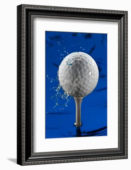 Blue Golf Ball Splash-Steve Gadomski-Framed Photographic Print