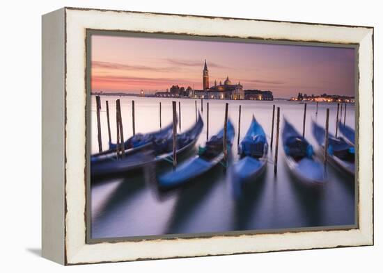 Blue Gondolas-Michael Blanchette-Framed Premier Image Canvas