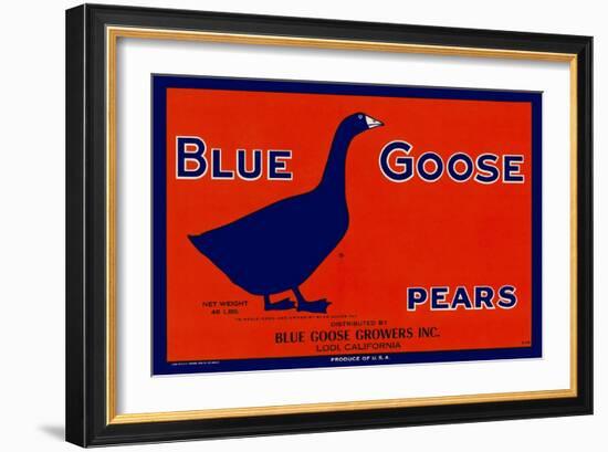 Blue Goose Pears-null-Framed Giclee Print