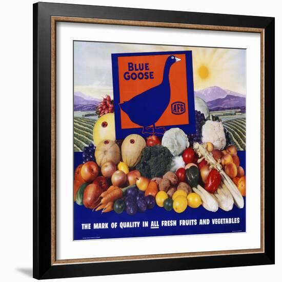 Blue Goose Poster-null-Framed Giclee Print