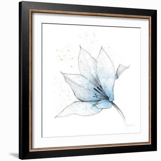 Blue Graphite Flower IX-Avery Tillmon-Framed Art Print