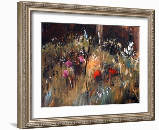 Blue Grass And Wild Flowers-Ruth Palmer-Framed Art Print