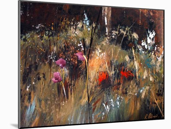 Blue Grass And Wild Flowers-Ruth Palmer-Mounted Art Print