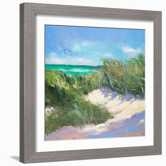 Blue Grass Breeze I-Jane Slivka-Framed Art Print