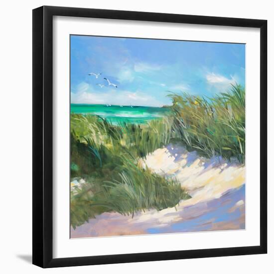 Blue Grass Breeze I-Jane Slivka-Framed Art Print