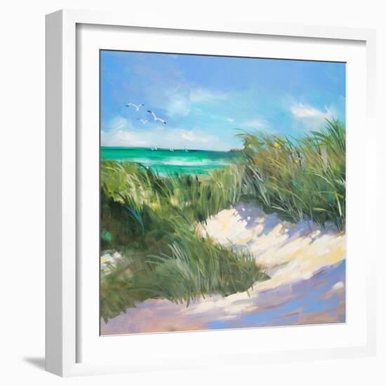 Blue Grass Breeze I-Jane Slivka-Framed Art Print