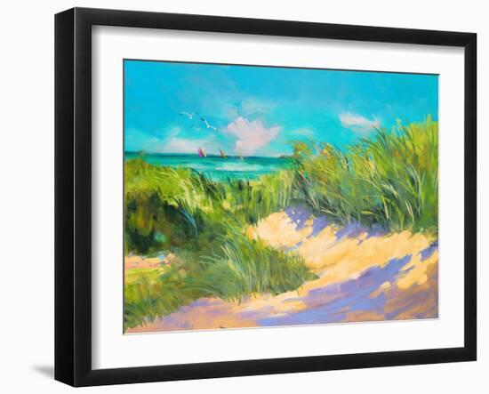 Blue Grass Breeze I-Jane Slivka-Framed Premium Giclee Print