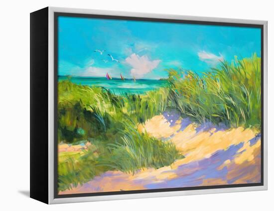 Blue Grass Breeze I-Jane Slivka-Framed Stretched Canvas