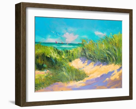 Blue Grass Breeze I-Jane Slivka-Framed Art Print