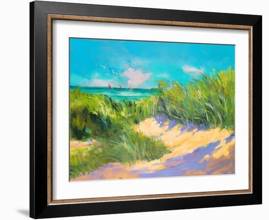 Blue Grass Breeze I-Jane Slivka-Framed Art Print