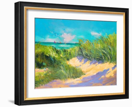 Blue Grass Breeze I-Jane Slivka-Framed Art Print