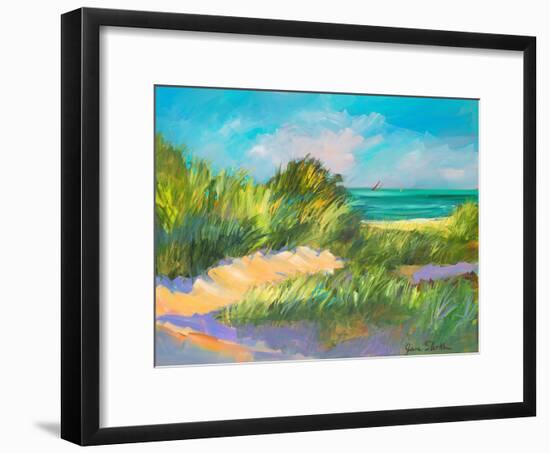 Blue Grass Breeze II-Jane Slivka-Framed Premium Giclee Print