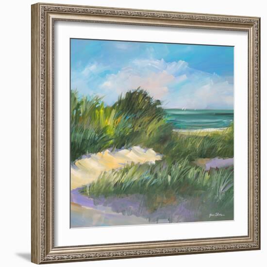 Blue Grass Breeze II-Jane Slivka-Framed Art Print