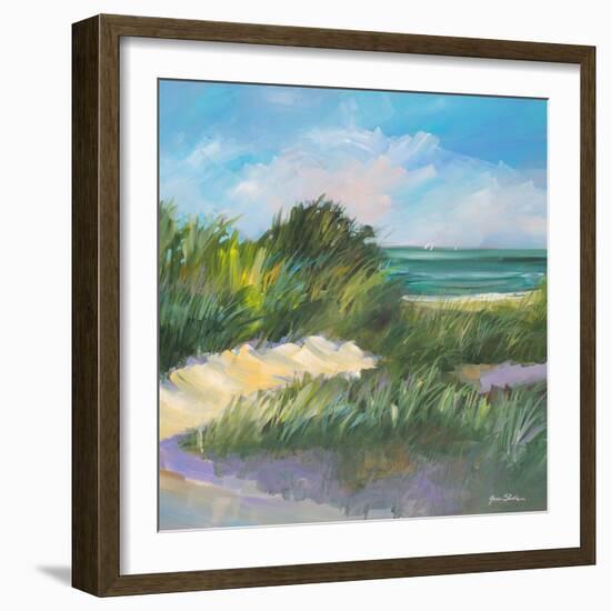 Blue Grass Breeze II-Jane Slivka-Framed Art Print