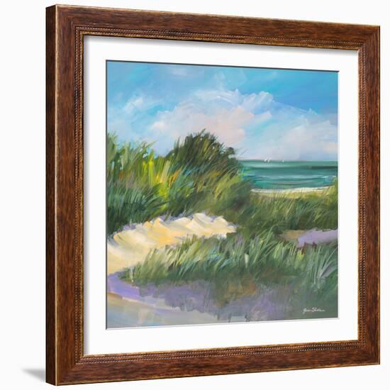 Blue Grass Breeze II-Jane Slivka-Framed Art Print