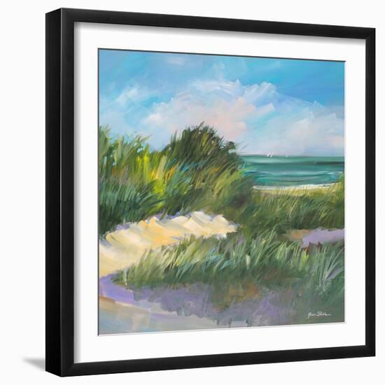 Blue Grass Breeze II-Jane Slivka-Framed Art Print