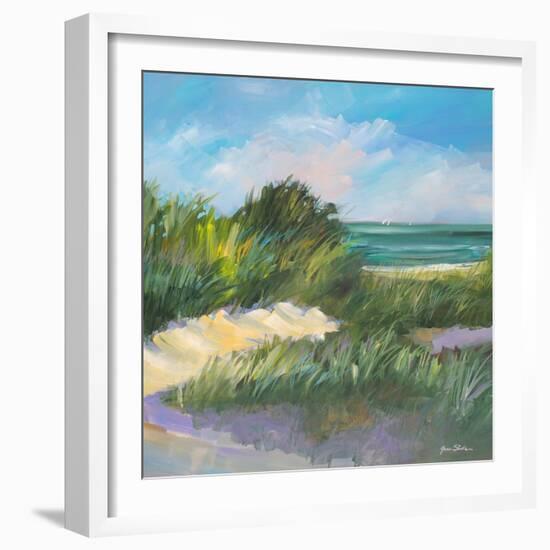 Blue Grass Breeze II-Jane Slivka-Framed Art Print