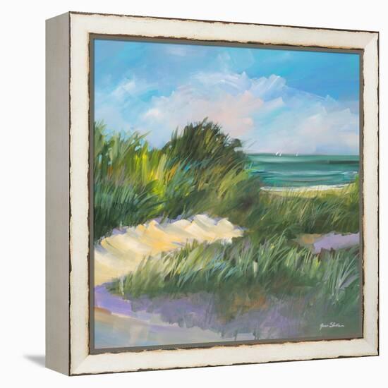 Blue Grass Breeze II-Jane Slivka-Framed Stretched Canvas