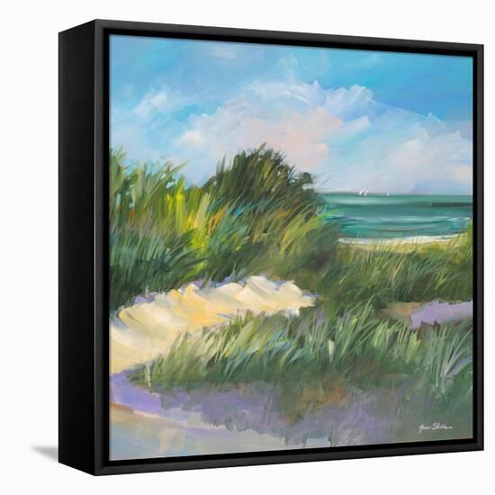 Blue Grass Breeze II-Jane Slivka-Framed Stretched Canvas