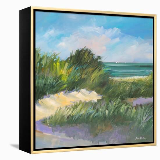 Blue Grass Breeze II-Jane Slivka-Framed Stretched Canvas