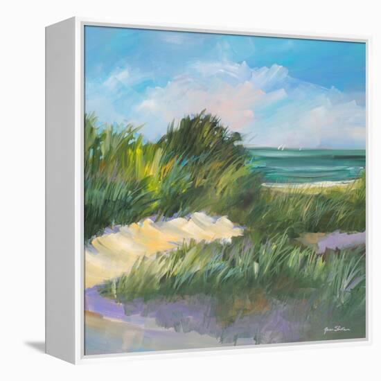 Blue Grass Breeze II-Jane Slivka-Framed Stretched Canvas