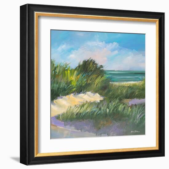 Blue Grass Breeze II-Jane Slivka-Framed Art Print