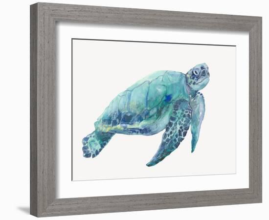 Blue Great Sea Turtle I-Jacob Q-Framed Art Print