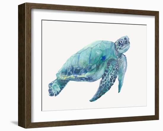 Blue Great Sea Turtle I-Jacob Q-Framed Art Print
