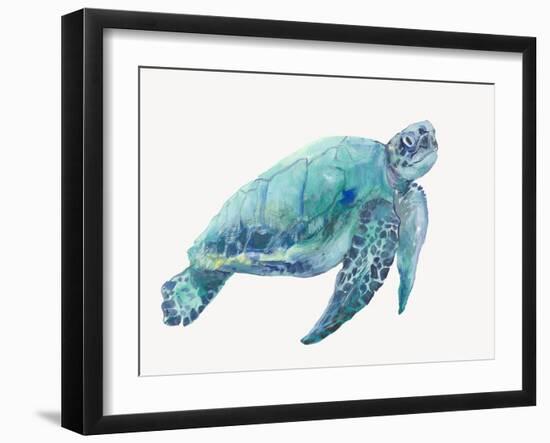 Blue Great Sea Turtle I-Jacob Q-Framed Art Print