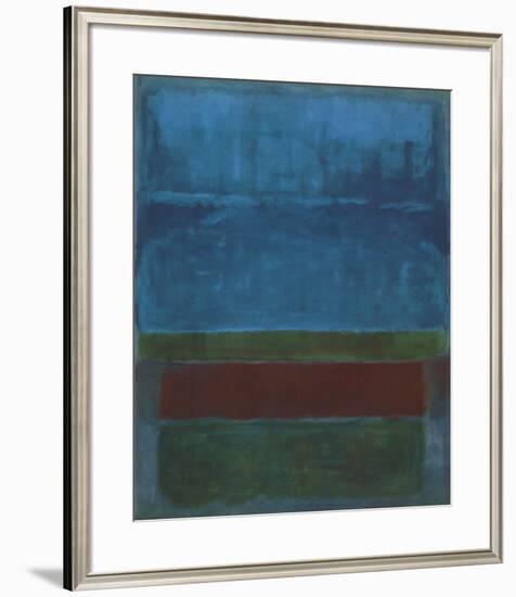 Blue, Green, and Brown-Mark Rothko-Framed Art Print