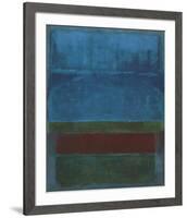 Blue, Green, and Brown-Mark Rothko-Framed Art Print