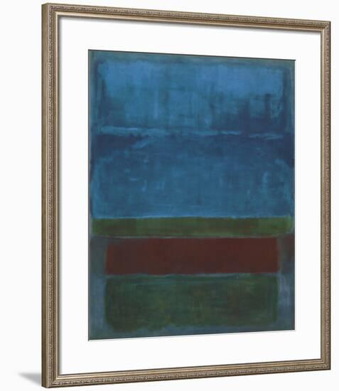 Blue, Green, and Brown-Mark Rothko-Framed Art Print